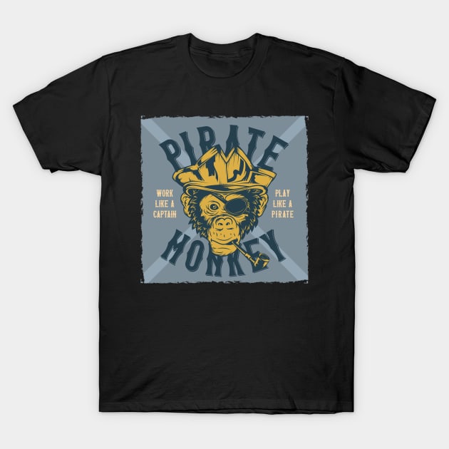 Pirate Monkey T-Shirt by BrillianD